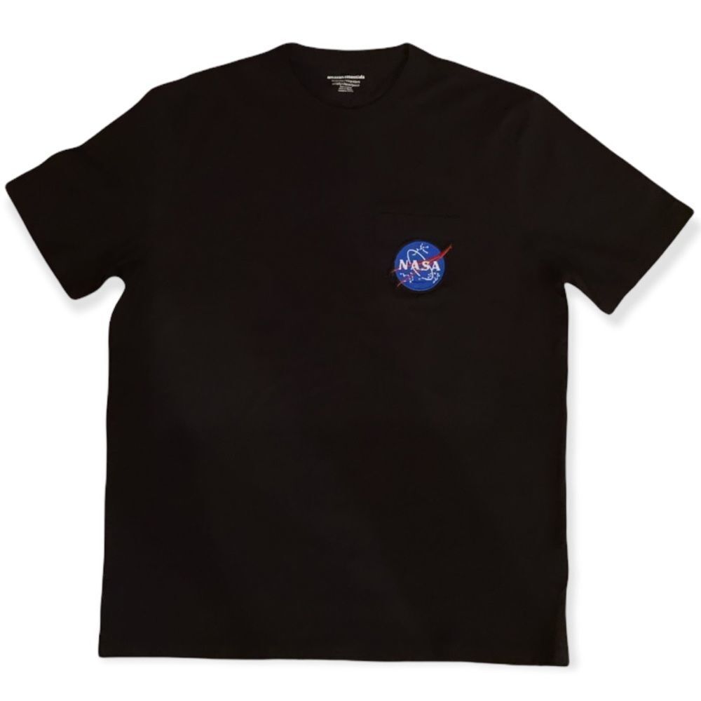 NWT Wool + Pepper Co. NASA Unisex Pocket Tee - Available in Black, Gray, White - Picture 7 of 9